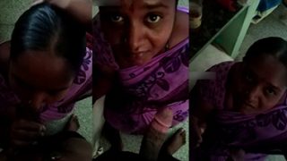 Desi Tamil Maid Aunty Blowjob – to Younger Guy