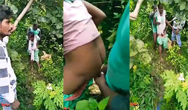 Mallu Village Girl Group Fuck in Jungle Porn